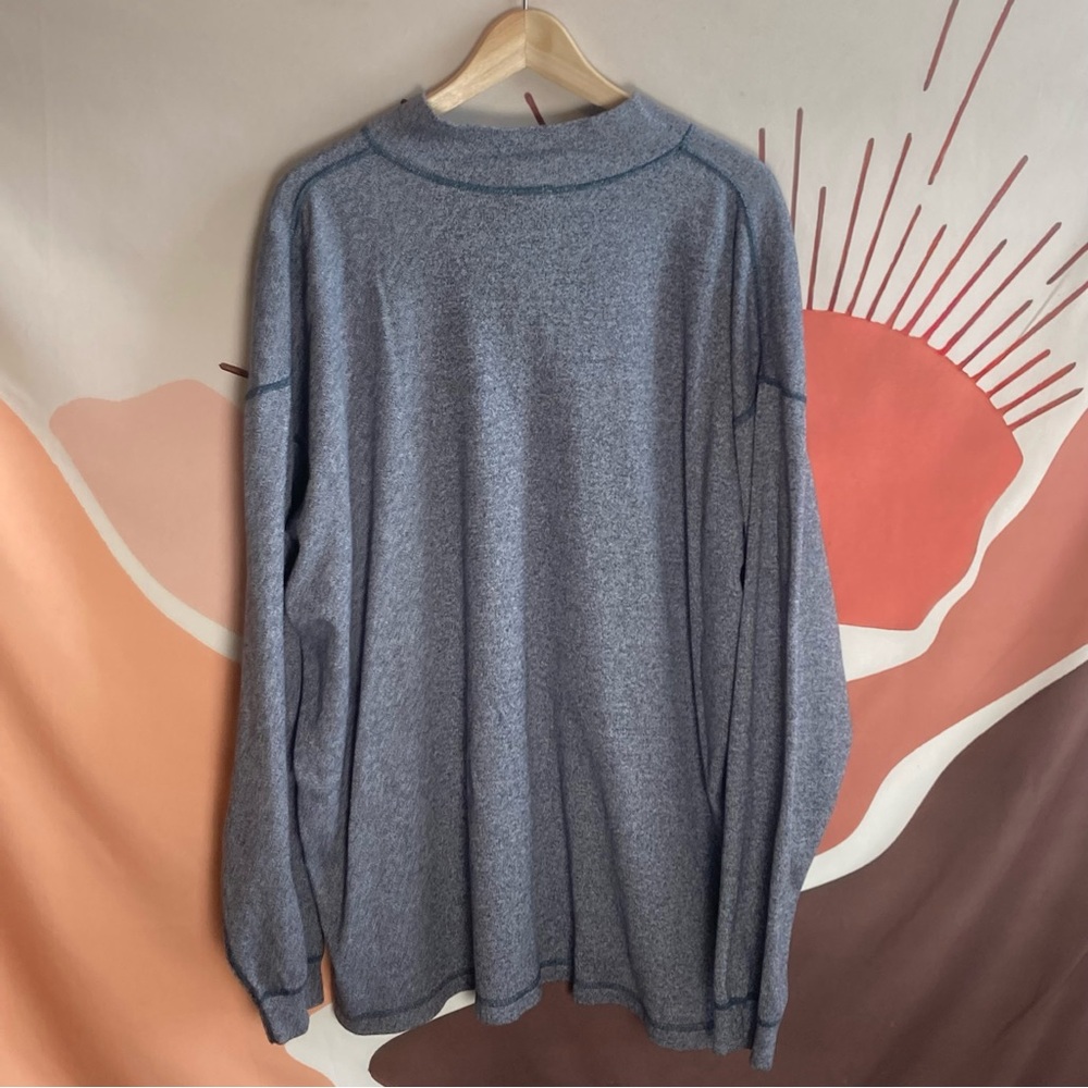 Men's L.L. Bean‎ Henley Long Sleeve Gray Stretch Soft Shirt Button XLT XL Tall - Picture 4 of 8